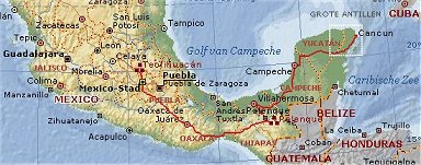 Kaart Mexico